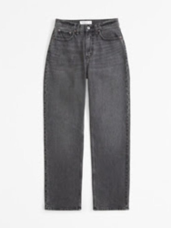 Abercrombie & Fitch Denim - High Rise Vintage Straight Jean - Grey - Abercrombie & Fitch